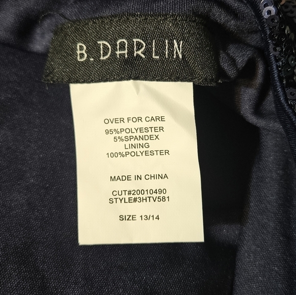 NWT B. Darlin Cocktail Mini Dress size 13/14 - Picture 5 of 5